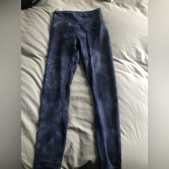 lululemon athletica Pants - Lululemon Wundertrain High Rise Tight - Diamond  Dye shade Naval Blue - Size 4